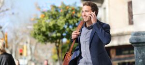 a business man on the phone