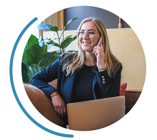 Business woman on the phone