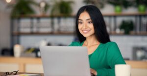woman at computer