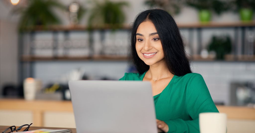 woman at computer