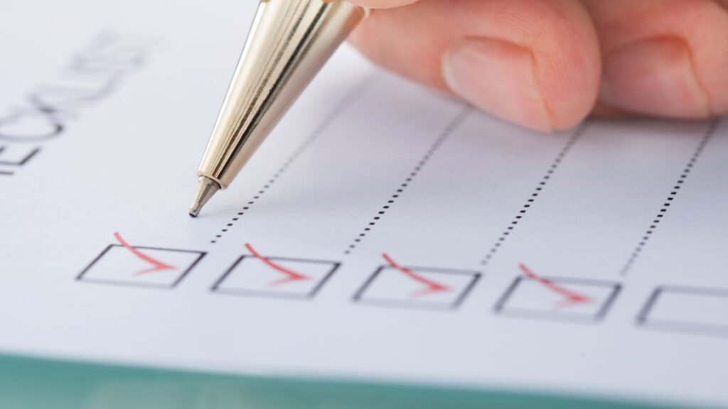 writing a checklist