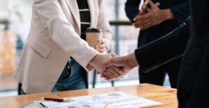 business people shaking hands