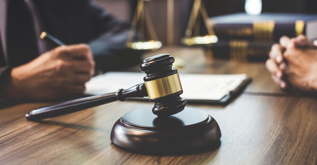 gavel on a desk