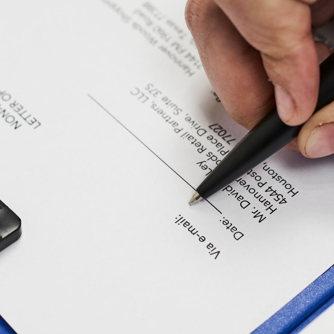 signing a letter of intent