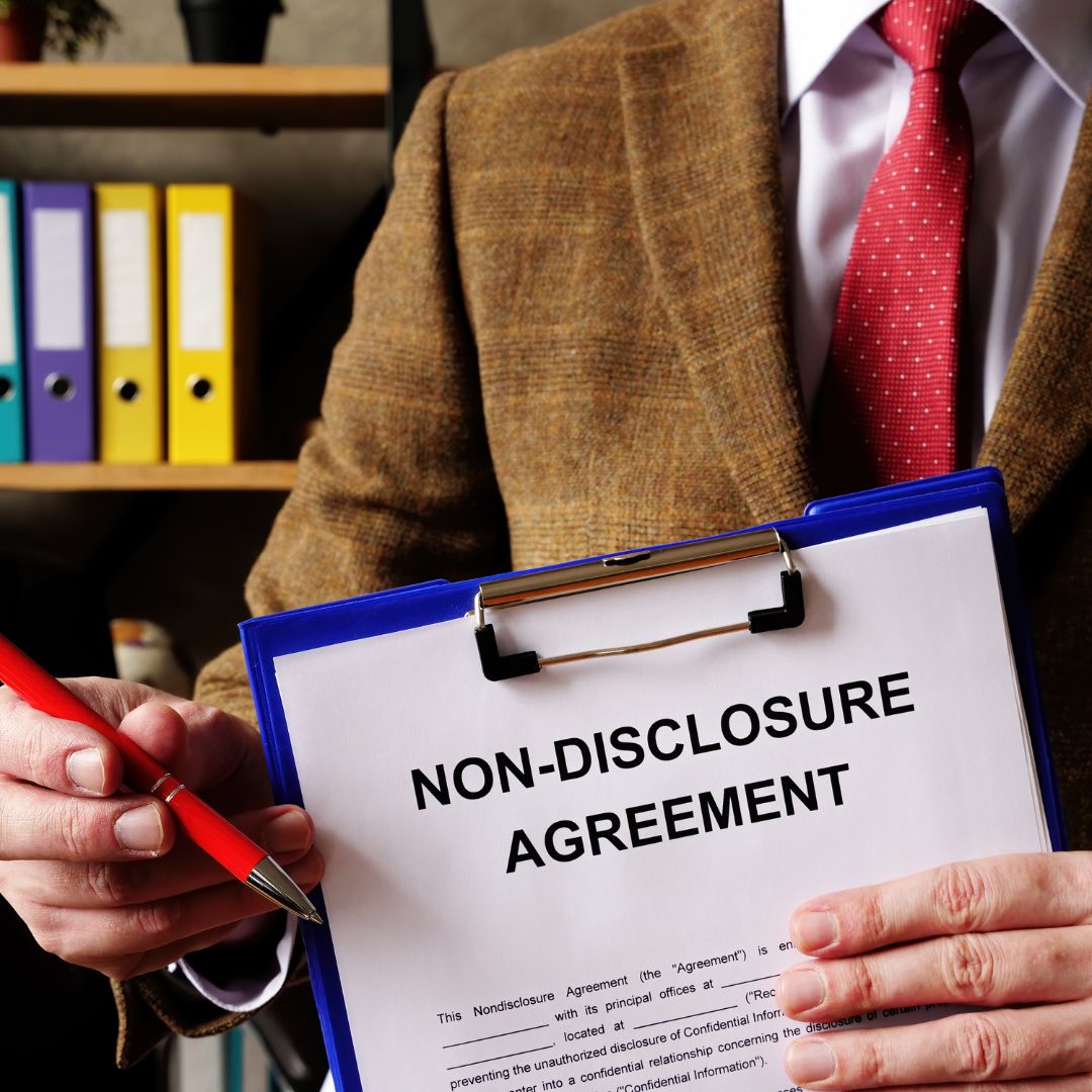 person holding non-discloser agreement