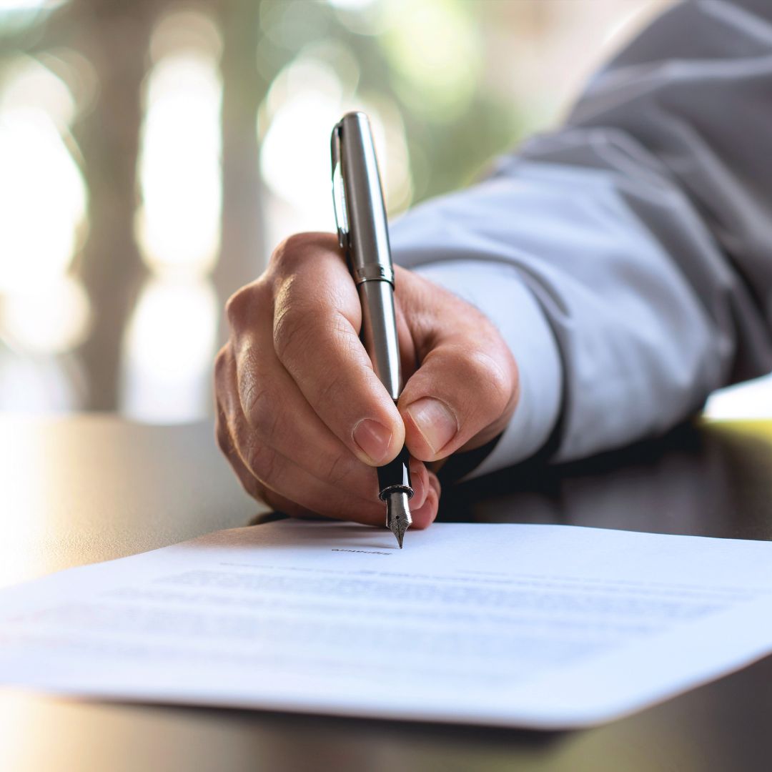 person signing NDA