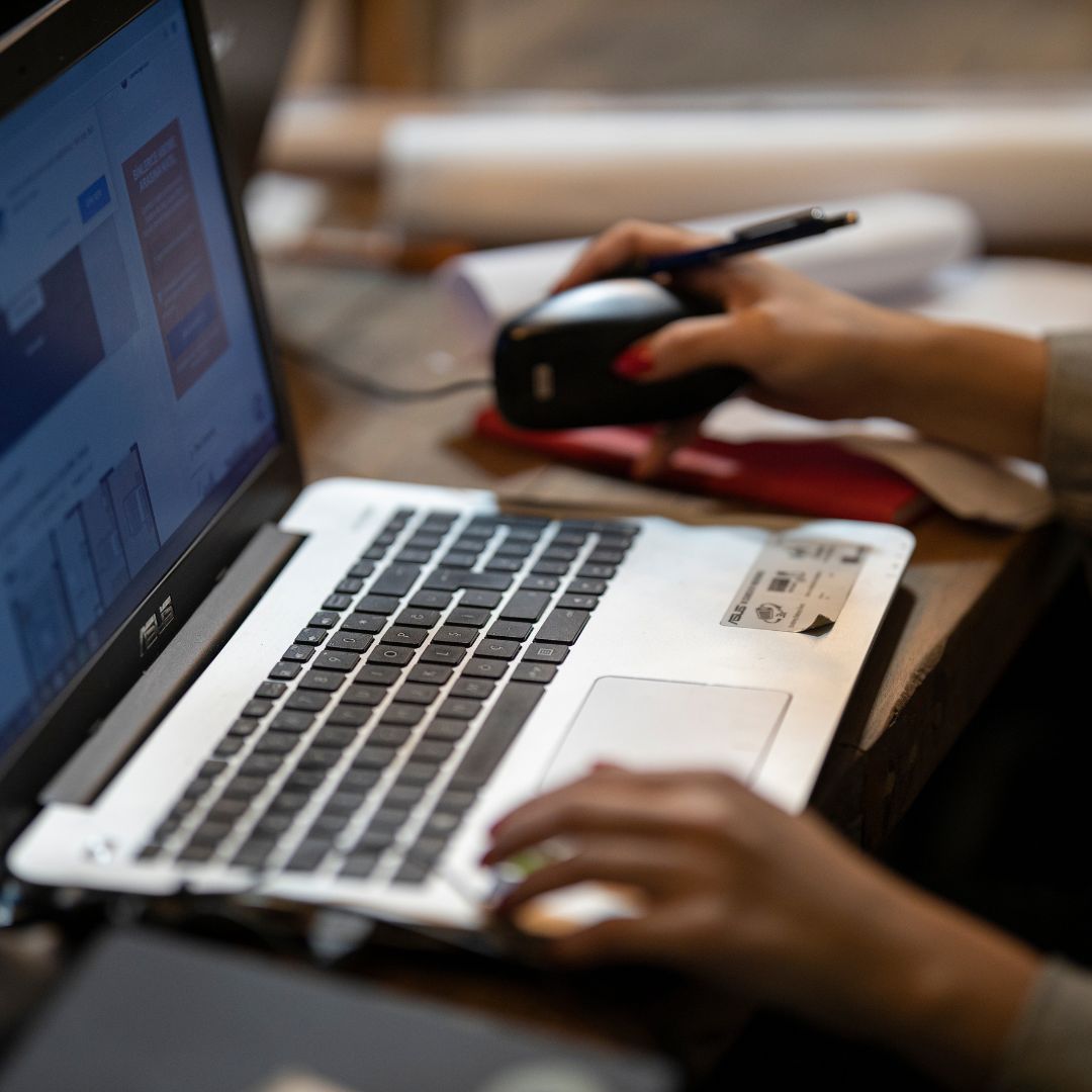 on computer