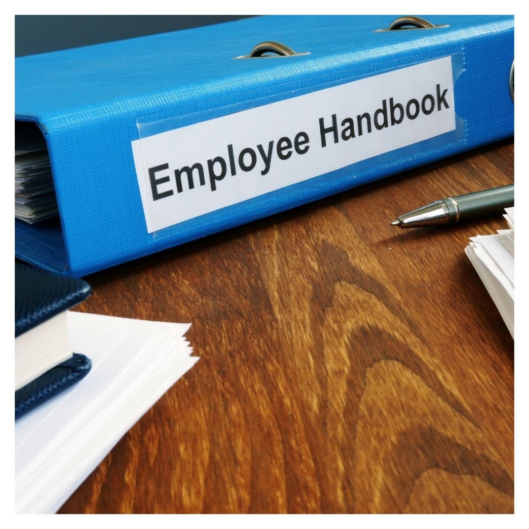 Employee handbook binder