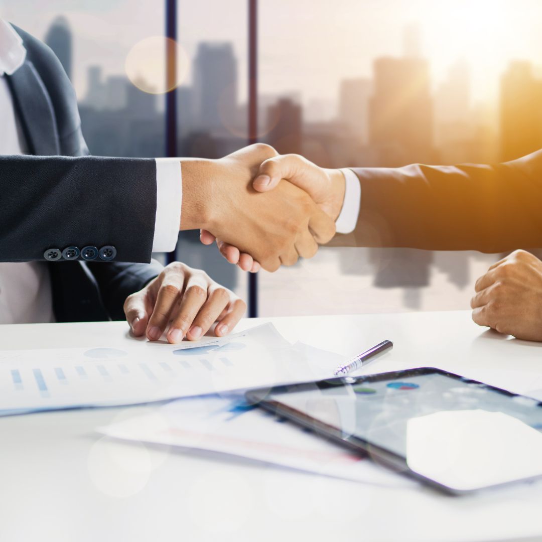 business men shaking hands