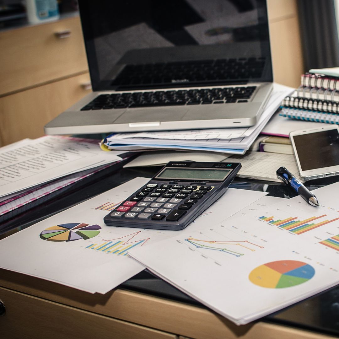 charts and a calculator