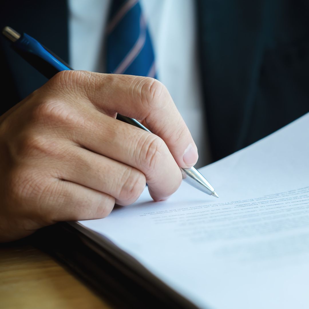 signing an agreement
