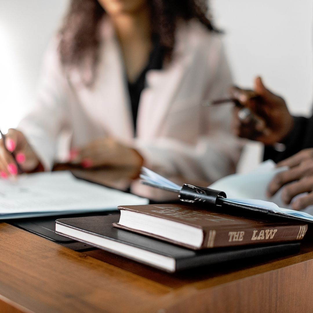 lawyer working with business owner